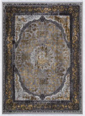 Isfahan Vintage Gold black Carpet