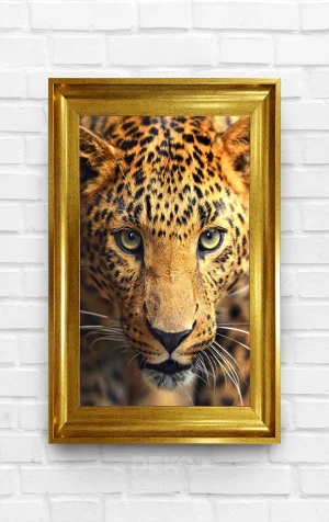 Framed pictorial Wall Carpet Leopard