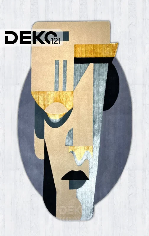 DEKO121 46 Modern art woman's face Carpet