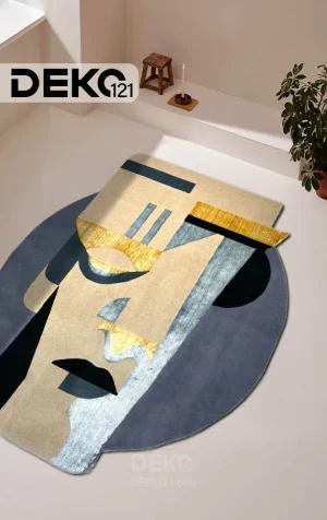 Modern art woman's face Carpet