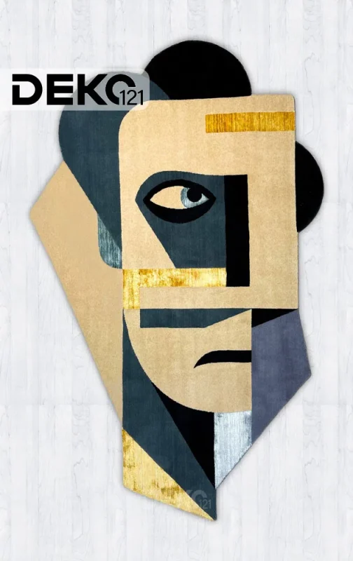 DEKO121 48 Modern art man's face Carpet